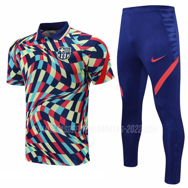 camiseta polo y pantalones barcelona multicolor 2021