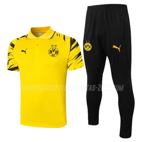 camiseta polo y pantalones borussia dortmund amarillo 2020-21