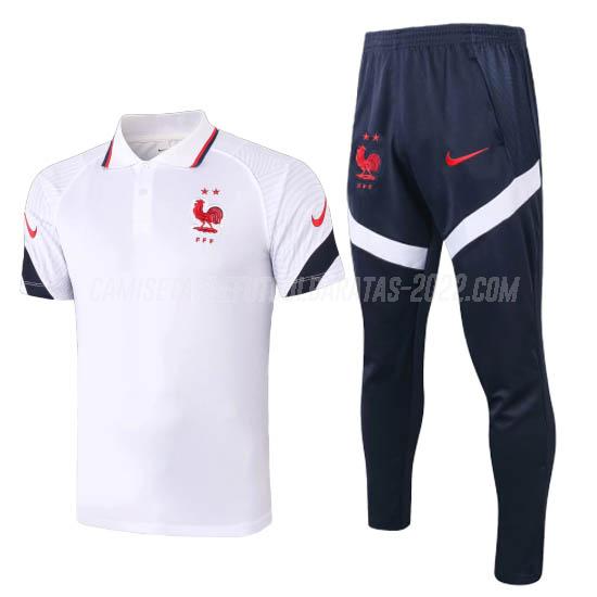 camiseta polo y pantalones francia blanco 2020-2021