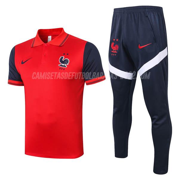 camiseta polo y pantalones francia rojo 2020-21