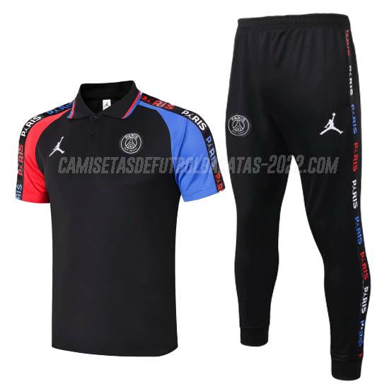 camiseta polo y pantalones paris saint-germain negro 2020