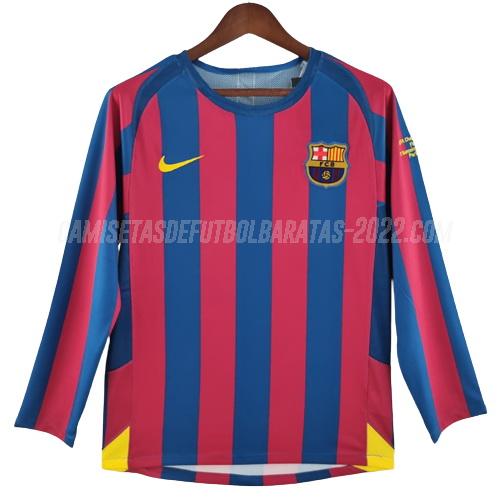 camiseta retro 1ª equipación barcelona manga larga 2005-2006