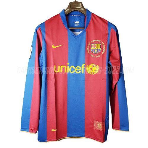 camiseta retro 1ª equipación barcelona manga larga 2007-2008