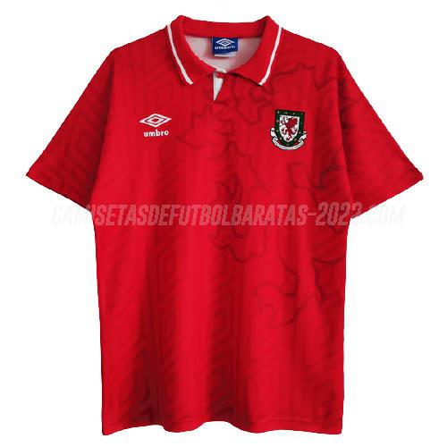camiseta retro 1ª equipación gales 1992-94