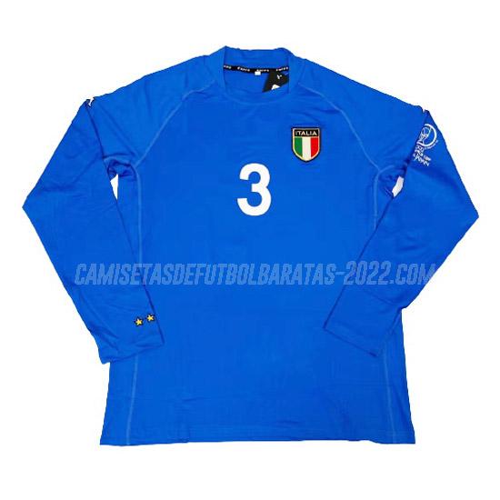 camiseta retro 1ª equipación italia manga larga 2002