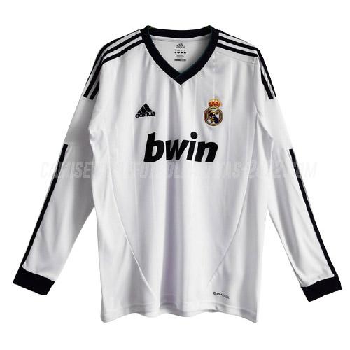 camiseta retro 1ª equipación real madrid manga larga 2012-13