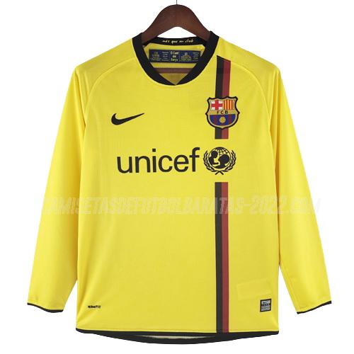 camiseta retro 2ª equipación barcelona manga larga 2008-2009