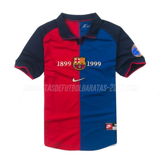 camiseta retro de la 1ª equipación barcelona 1899-1999