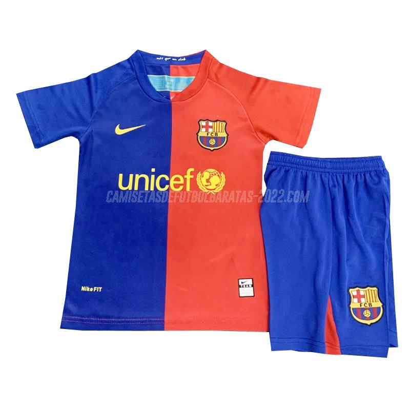 camiseta retro de la 1ª equipación barcelona niños 2008-2009
