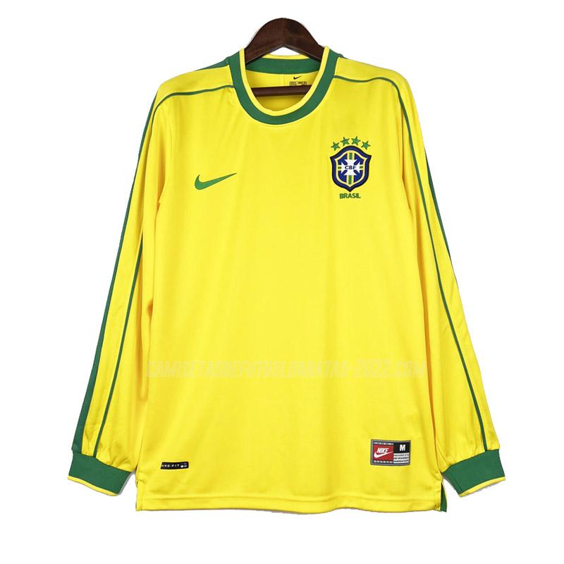 camiseta retro de la 1ª equipación brasil manga larga 1988