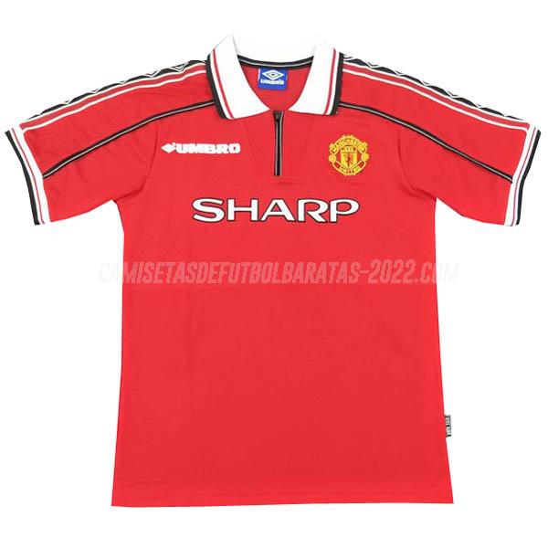 camiseta retro de la 1ª equipación manchester united 1998-1999