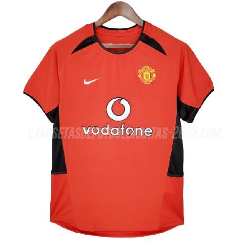 camiseta retro de la 1ª equipación manchester united 2002