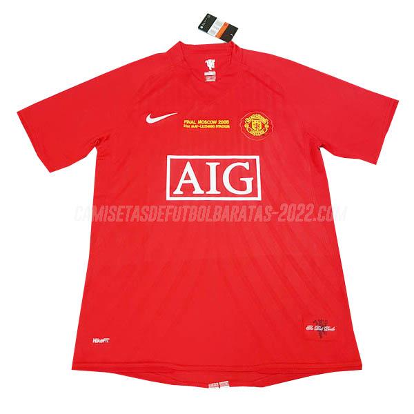 camiseta retro de la 1ª equipación manchester united 2007-2008