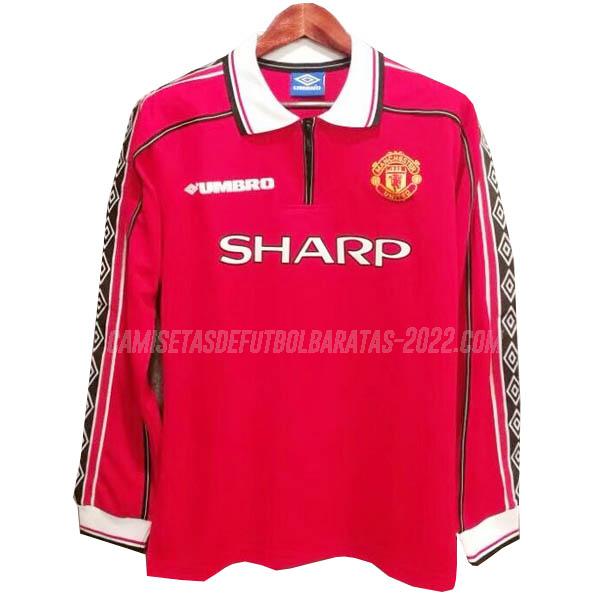 camiseta retro de la 1ª equipación manchester united manga larga 1998-1999