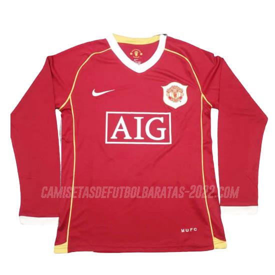 camiseta retro de la 1ª equipación manchester united manga larga 2006-2007