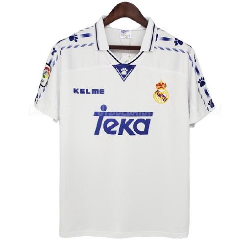 camiseta retro de la 1ª equipación real madrid 1996