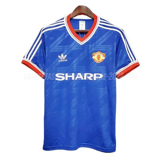 camiseta retro de la 2ª equipación manchester united 1986-88