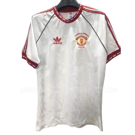 camiseta retro de la 2ª equipación manchester united 1991