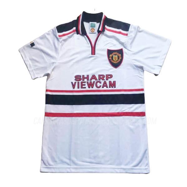 camiseta retro de la 2ª equipación manchester united 1998