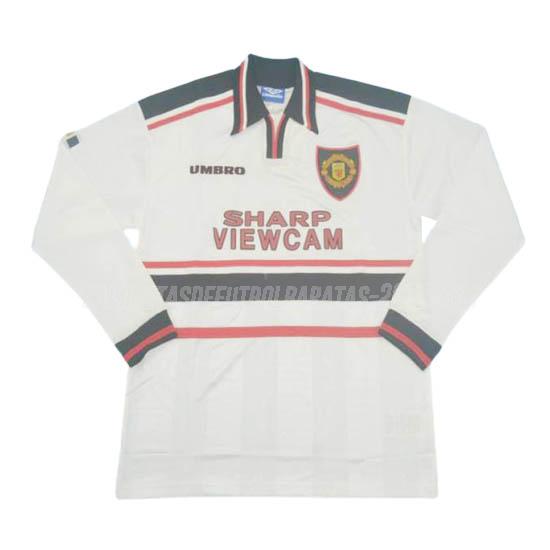 camiseta retro de la 2ª equipación manchester united manga larga 1998-99