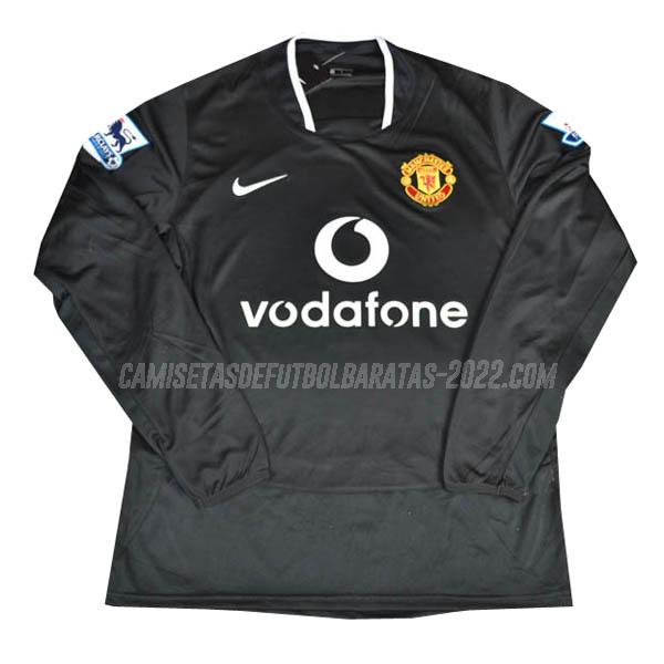 camiseta retro de la 2ª equipación manchester united manga larga 2003-2004