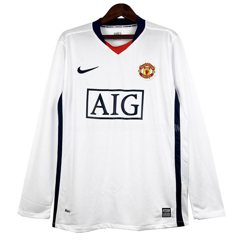 camiseta retro de la 2ª equipación manchester united manga larga 2007-2008