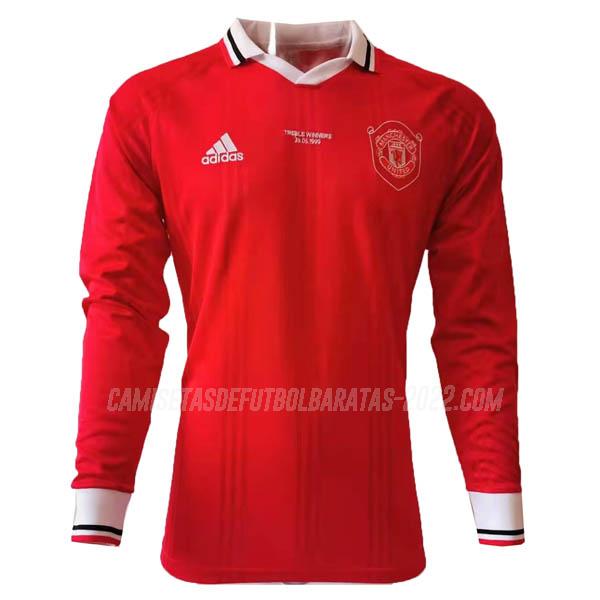 camiseta retro de la manchester united manga larga rojo 2019-2020