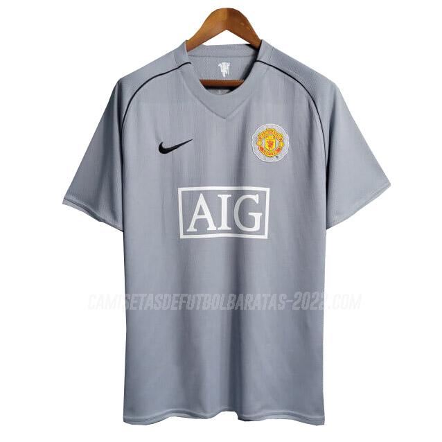 camiseta retro de la manchester united portero gris 2007-2008
