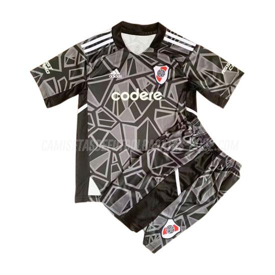 camiseta river plate niños portero negro 2022-23