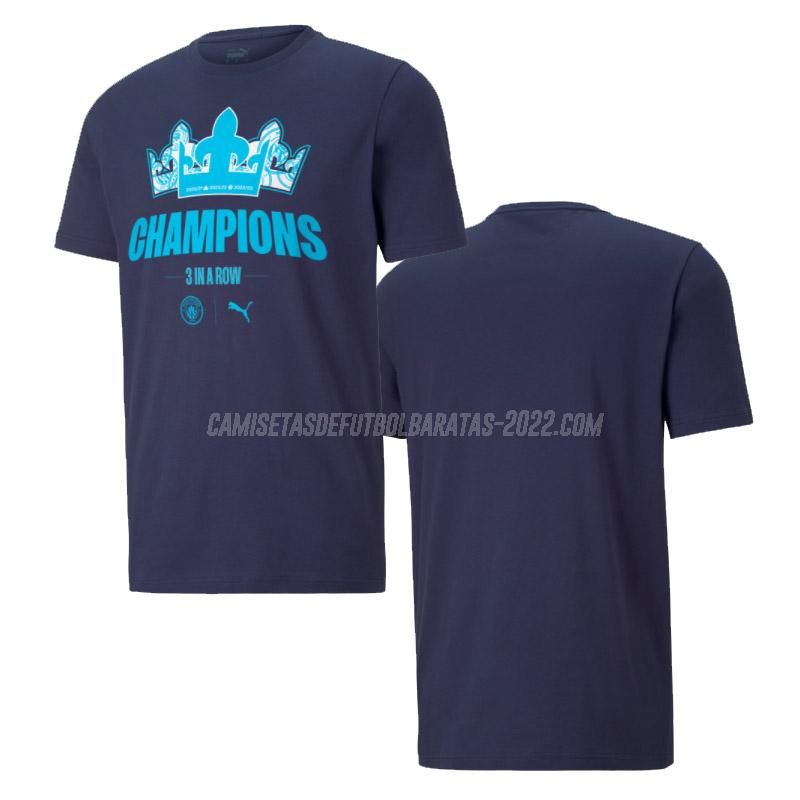 camisetas de la manchester city premier league champions azul 2023-24