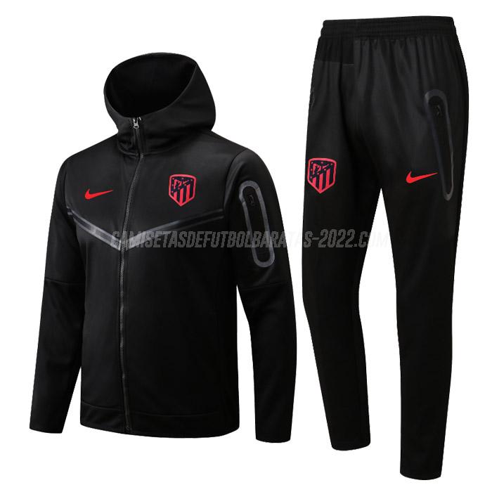 chaqueta con capucha atlético de madrid 22125a1 negro 2022-23