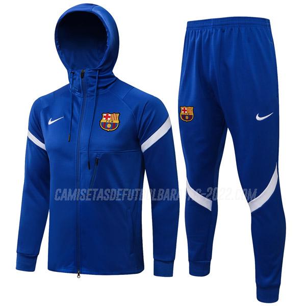 chaqueta con capucha barcelona fcb2 azul 2021-22