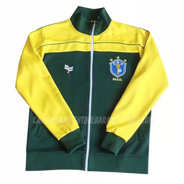 chaqueta de retro de la brasil verde 1982