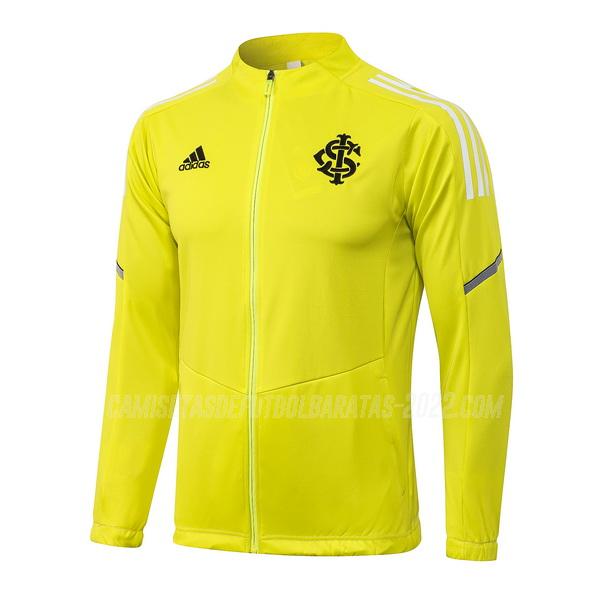 chaqueta sc internacional top amarillo 2021-22