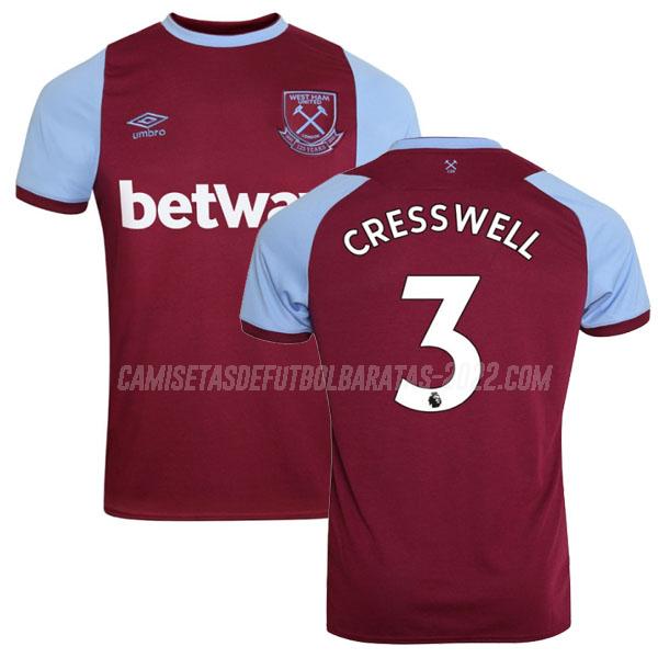 cresswell camiseta de la 1ª equipación west ham 2020-21