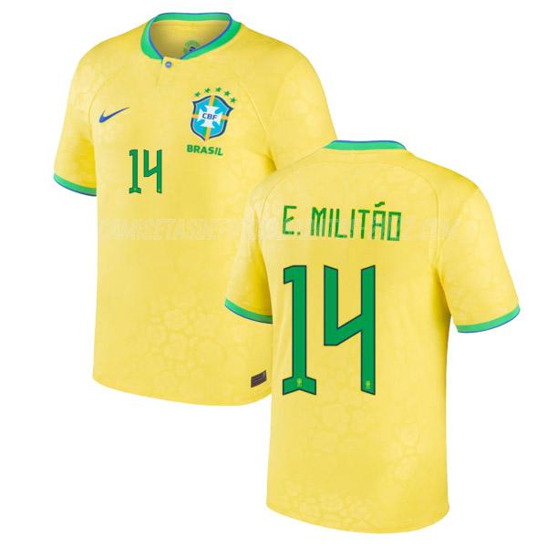 e. militão camiseta 1ª equipación brasil copa mundial 2022