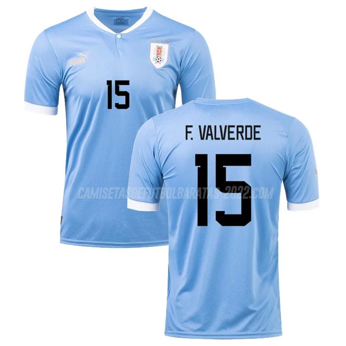 f. valverde camiseta 1ª equipación uruguay copa mundial 2022