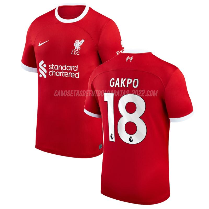 gakpo camiseta de la 1ª equipación liverpool 2023-24