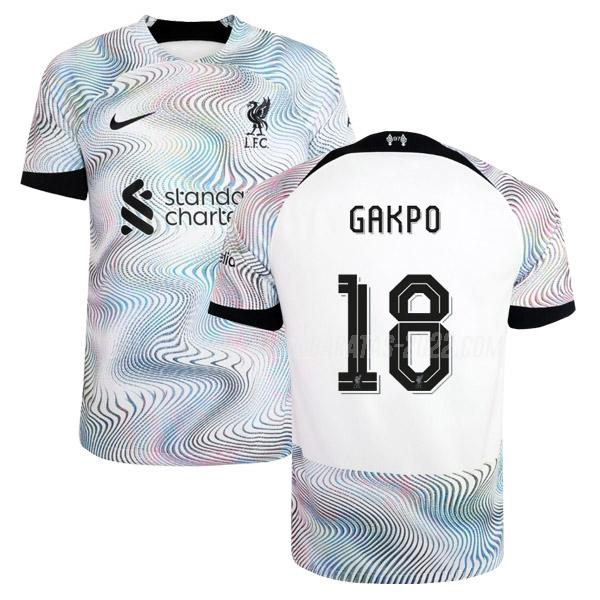 gakpo camiseta de la 2ª equipación liverpool 2022-23