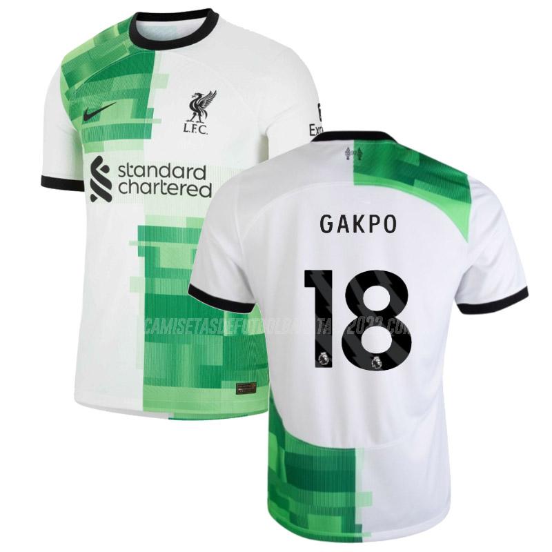 gakpo camiseta de la 2ª equipación liverpool 2023-24