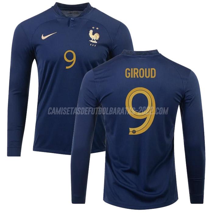 giroud camiseta 1ª equipación francia manga larga copa mundial 2022