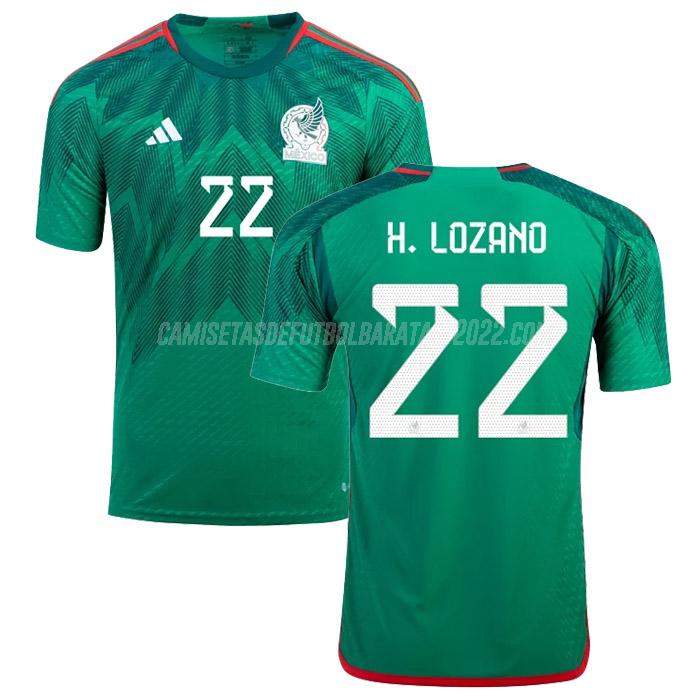h. lozano camiseta 1ª equipación méxico copa mundial 2022