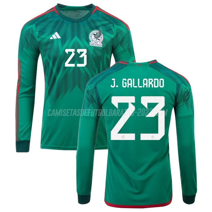 j. gallardo camiseta 1ª equipación méxico manga larga copa mundial 2022