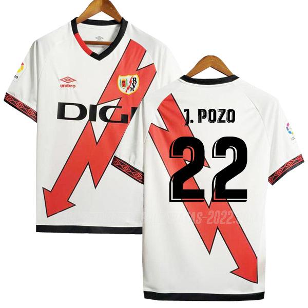 j. pozo camiseta 1ª equipación rayo vallecano 2022-23