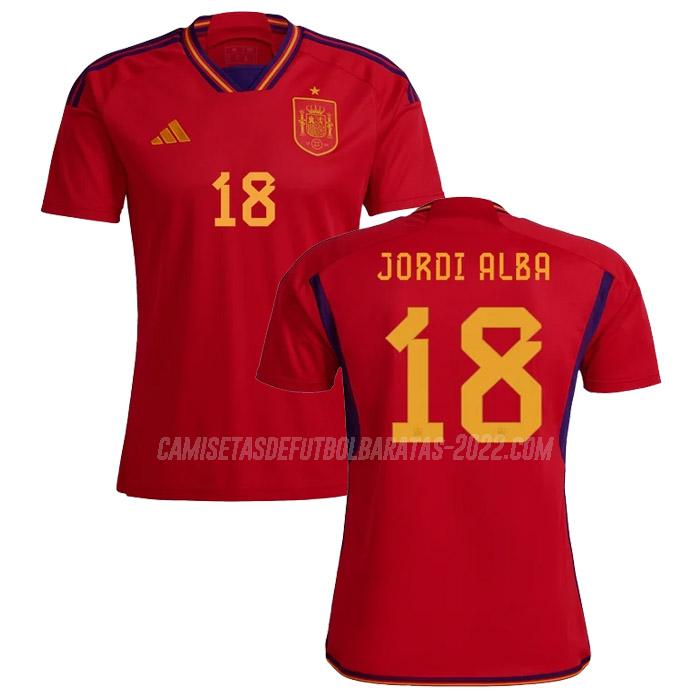 jordi alba camiseta 1ª equipación españa copa mundial 2022