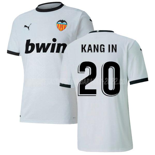 kang in camiseta de la 1ª equipación valencia 2020-21