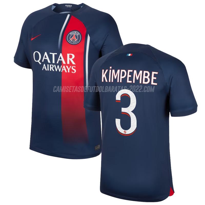 kimpembe camiseta de la 1ª equipación paris saint-germain 2023-24