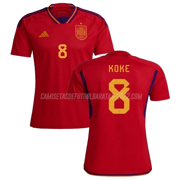 koke camiseta 1ª equipación españa copa mundial 2022