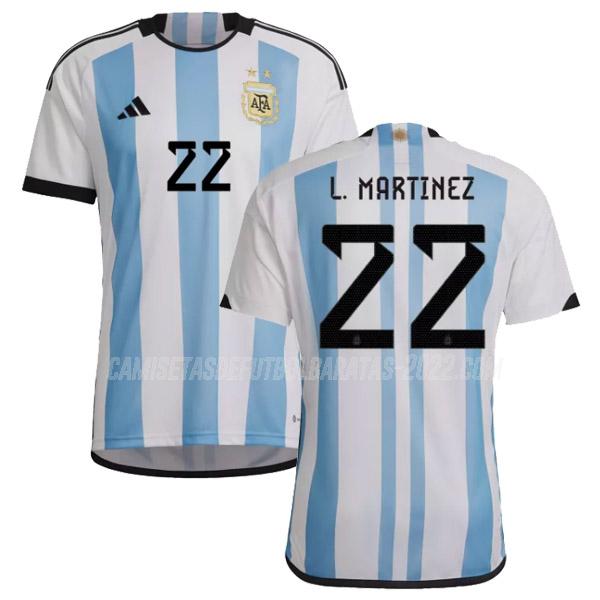 l.martinez camiseta 1ª equipación argentina 2022