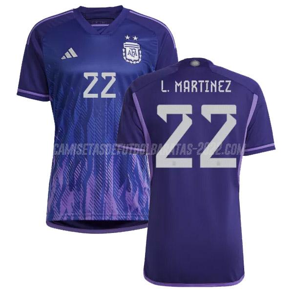 l.martinez camiseta 2ª equipación argentina 2022